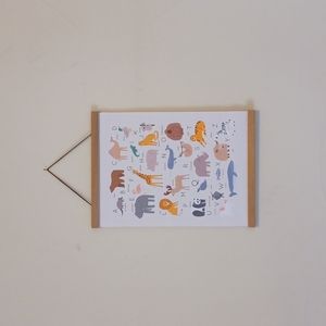 Kids Animal Alphabet Nursery Bedroom Wall Art Decor Canvas